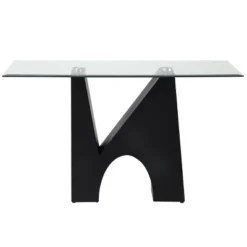 Riverpoint Modern Rectangle Console Table Clear/Black - HOMES: Inside + Out -HOMES: Inside + Out Store GUEST 0132debb 64f2 4e27 8ef0 21bdde86418e