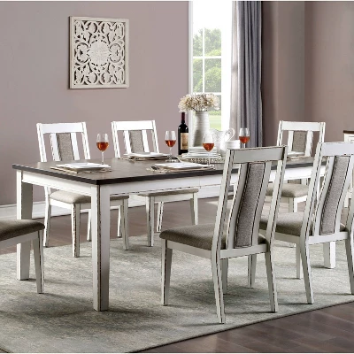 5pc Redmond Expandable Dining Table Set Weathered White/Dark Walnut/Warm Gray - HOMES: Inside + Out 1 5pc Redmond Expandable Dining Table Set Weathered White/Dark Walnut/Warm Gray - HOMES: Inside + Out