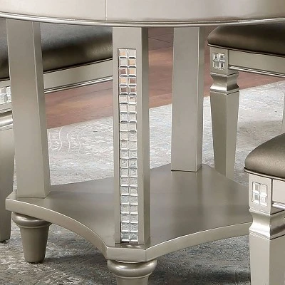 47" Jenra Round Dining Table Champagne - HOMES: Inside + Out 2 47" Jenra Round Dining Table Champagne - HOMES: Inside + Out - Image 2
