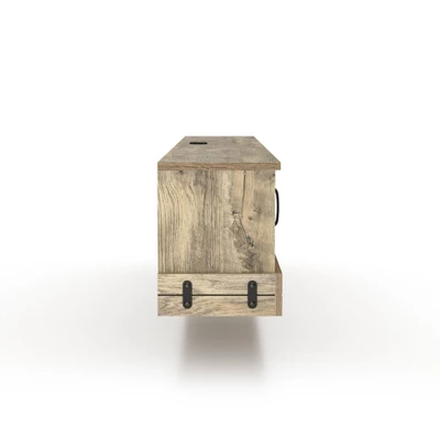 Bajwal Rustic 2 Door Floating TV Stand For TVs Up To 70" Weathered Oak - HOMES: Inside + Out 6 Bajwal Rustic 2 Door Floating TV Stand For TVs Up To 70" Weathered Oak - HOMES: Inside + Out - Image 6