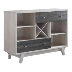 Abrama 2 Drawer Buffet White Oak/Distressed Gray - HOMES: Inside + Out