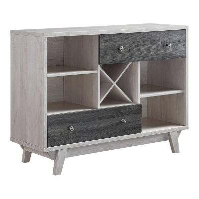 Abrama 2 Drawer Buffet White Oak/Distressed Gray - HOMES: Inside + Out 1 Abrama 2 Drawer Buffet White Oak/Distressed Gray - HOMES: Inside + Out