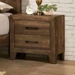 3pc Queen Quail Transitional Bedroom Set Rustic Light Walnut - HOMES: Inside + Out 14 3pc Queen Quail Transitional Bedroom Set Rustic Light Walnut - HOMES: Inside + Out -HOMES: Inside + Out Store GUEST 09a2eb02 2c64 4339 baed 8b49fd45d347