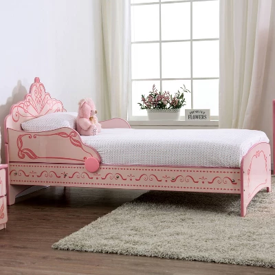 Twin Nemma Princess Crown Twin Bed Pink - Homes: Inside + Out 1 Twin Nemma Princess Crown Twin Bed Pink - Homes: Inside + Out