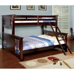 HOMES: Inside + Out Twin XL Over Queen Kids' Lea Bunk Bed Dark Walnut - IoHOMES -HOMES: Inside + Out Store GUEST 117ac477 5ca8 499e bf2e fe03354b2a33