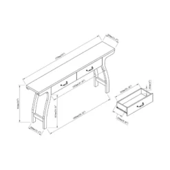 Haun 2 Drawer Console Table White Oak - HOMES: Inside + Out -HOMES: Inside + Out Store GUEST 121a9270 fe63 4bb9 8266 9bb728a7e3bd
