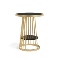 Tinful Modern Round Side Table - HOMES: Inside + Out -HOMES: Inside + Out Store GUEST 12e66612 376a 45c5 b7a4 dc588b509a04