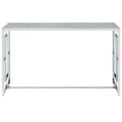 Stagge Glam Rectangle Sofa Table Chrome - HOMES: Inside + Out -HOMES: Inside + Out Store GUEST 163e6640 d7ba 4efb 94e4 36ac1b1ad5f0