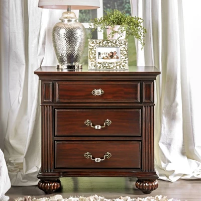 Pennings 3 Drawer Nightstand With Bun Feets - HOMES: Inside + Out 2 Pennings 3 Drawer Nightstand With Bun Feets - HOMES: Inside + Out - Image 2