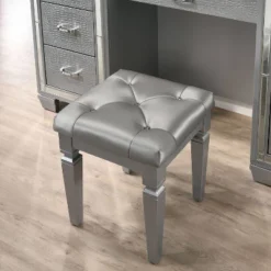 2pc Mallery Vanity Set With Stool Silver - HOMES: Inside + Out 13 2pc Mallery Vanity Set With Stool Silver - HOMES: Inside + Out -HOMES: Inside + Out Store GUEST 190e5ec9 42ea 460d aba1 865a4294e454