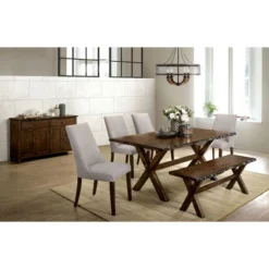 Kelley Rectangular Wood Dining Table Walnut - HOMES: Inside + Out -HOMES: Inside + Out Store GUEST 1d61582c 5f03 4799 96e3 2c6e39c77aff