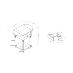 Amaxa Double Drawer Side Table - HOMES: Inside + Out -HOMES: Inside + Out Store GUEST 1f8c722f 4482 4de9 a763 15b2605cedbf