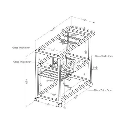 Kayla Cart Chrome - HOMES: Inside + Out 4 Kayla Cart Chrome - HOMES: Inside + Out - Image 4