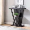 Nebra 3 Shelf Console Table Espresso - HOMES: Inside + Out