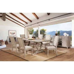 Medina Rectangular Wood Extendable Dining Table Natural - HOMES: Inside + Out