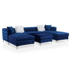 Elmhurst U Shaped Deep Button Tufted Sectional With Ottoman - HOMES: Inside + Out -HOMES: Inside + Out Store GUEST 2670d096 cfbc 4d18 9998 65e3e1145ac9