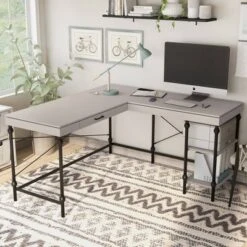 59" Gulnora L Shaped Desk With USB Power Ports - HOMES: Inside + Out -HOMES: Inside + Out Store GUEST 268daccc 845a 4a7b a9e0 b545e017df7d