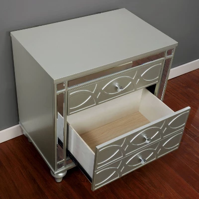 2pc La Mesa Nightstand And Dresser Set Silver - HOMES: Inside + Out 6 2pc La Mesa Nightstand And Dresser Set Silver - HOMES: Inside + Out - Image 6