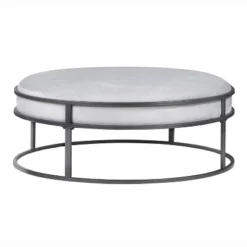 39.5" Greenbank Round Cushioned Ottoman - HOMES: Inside + Out -HOMES: Inside + Out Store GUEST 29657233 4cc1 48ed aea9 0eb354e281fd
