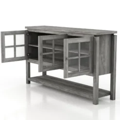 Carita Transitional Windowpane Cabinets Buffet - HOMES: Inside + Out -HOMES: Inside + Out Store GUEST 2aa78992 0f39 4ee8 92a9 7d1e9f3c861a