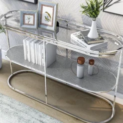 Yarmuth Glam 1 Shelf Sofa Table Chrome - HOMES: Inside + Out 7 Yarmuth Glam 1 Shelf Sofa Table Chrome - HOMES: Inside + Out -HOMES: Inside + Out Store GUEST 2ab8d7a0 7872 4240 9631 e832013f6de7
