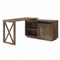 Sevyn Transitional L Shape Desk Walnut Oak - HOMES: Inside + Out 11 Sevyn Transitional L Shape Desk Walnut Oak - HOMES: Inside + Out -HOMES: Inside + Out Store GUEST 2ba5eabd c2e4 4730 b697 8cf7d226bf0d