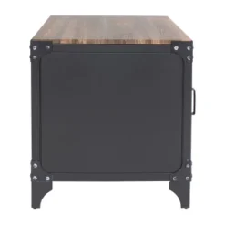 Amargosa Storage Metal Side Table Black/Dark Walnut - HOMES: Inside + Out -HOMES: Inside + Out Store GUEST 2c7b9e24 974f 441e bc91 19705fad51fe