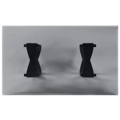 58" Poppy Hill Modern Rectangle Glass Top Dining Table Black/Gray - HOMES: Inside + Out 6 58" Poppy Hill Modern Rectangle Glass Top Dining Table Black/Gray - HOMES: Inside + Out - Image 6