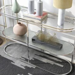 Javete Glam 1 Shelf Sofa Table Chrome - HOMES: Inside + Out -HOMES: Inside + Out Store GUEST 2ed297ca 1098 48b1 bc9a 9187095a50fd