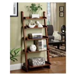 55" Claire 5 Shelf Ladder Bookcase Oak - HOMES: Inside + Out -HOMES: Inside + Out Store GUEST 32f210c2 63a9 4e70 b356 5d84ca4d4eb5