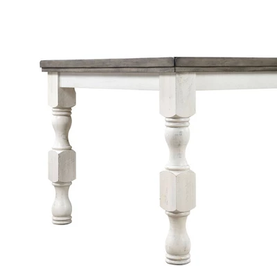 5pc Cambrien Rustic Farmhouse Dining Set Antique White/Gray - HOMES: Inside + Out 3 5pc Cambrien Rustic Farmhouse Dining Set Antique White/Gray - HOMES: Inside + Out - Image 3