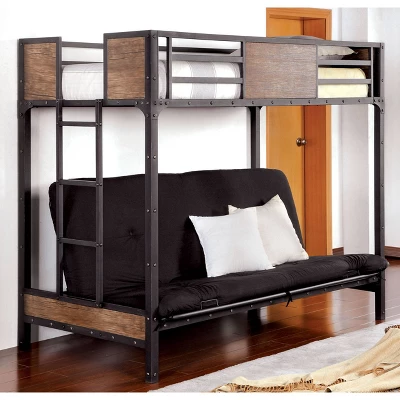 Twin Navii Kids' Bunk Bed Futon Black - HOMES: Inside + Out 1 Twin Navii Kids' Bunk Bed Futon Black - HOMES: Inside + Out