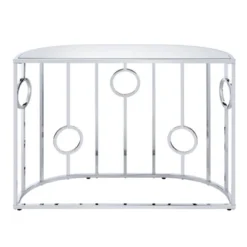 Oakmonte Mirrored Semi Circle Sofa Table Chrome - HOMES: Inside + Out -HOMES: Inside + Out Store GUEST 3a83dff0 8f81 48e2 85cd cdff33802e68