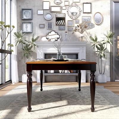 Jameson Country Style Extendable Dining Table Black/Oak - HOMES: Inside + Out 6 Jameson Country Style Extendable Dining Table Black/Oak - HOMES: Inside + Out - Image 6