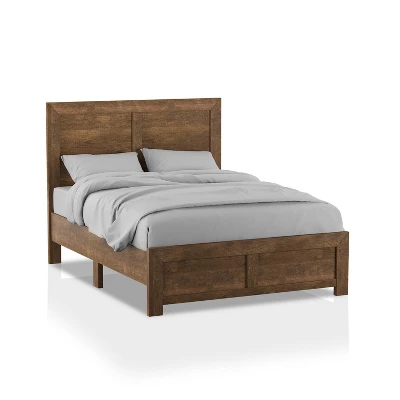 3pc Queen Quail Transitional Bedroom Set Rustic Light Walnut - HOMES: Inside + Out 2 3pc Queen Quail Transitional Bedroom Set Rustic Light Walnut - HOMES: Inside + Out - Image 2
