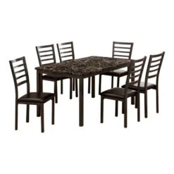 60" Larriston Faux Marble Top Dining Table Black - HOMES: Inside + Out 5 60" Larriston Faux Marble Top Dining Table Black - HOMES: Inside + Out -HOMES: Inside + Out Store GUEST 43fd3d80 557e 4251 9784 ef7ef590d694