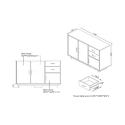 Iohomes Frakes Contemporary Buffet Table Natural Tone - HOMES: Inside + Out 15 Iohomes Frakes Contemporary Buffet Table Natural Tone - HOMES: Inside + Out -HOMES: Inside + Out Store GUEST 457ec194 ca2a 4917 984e 9fe8dfef8b50