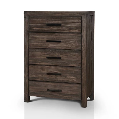 Simones Rustic 8 Drawer Dresser And Mirror Wire-Brushed Rustic Brown - HOMES: Inside + Out 3 Simones Rustic 8 Drawer Dresser And Mirror Wire-Brushed Rustic Brown - HOMES: Inside + Out - Image 3