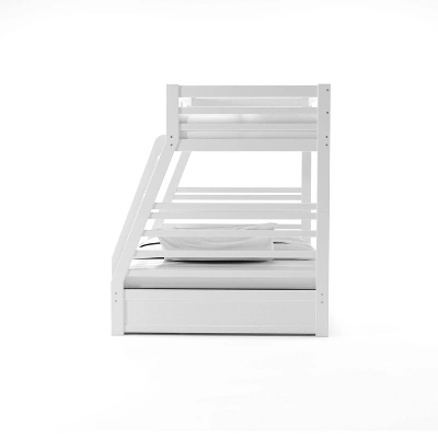 HOMES: Inside + Out Twin Over Full Kids' Emma Bunk Bed White - IoHOMES 3 HOMES: Inside + Out Twin Over Full Kids' Emma Bunk Bed White - IoHOMES - Image 3