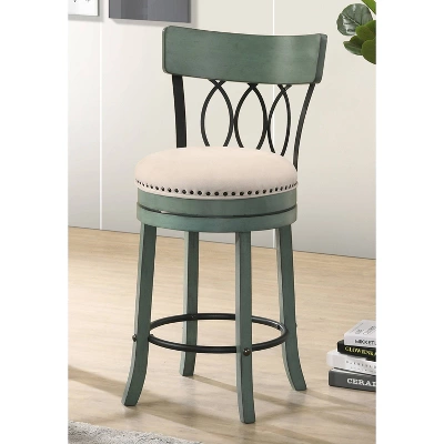 Set Of 2 24" Darlowe Swivel Counter Height Barstools - HOMES: Inside + Out 1 Set Of 2 24" Darlowe Swivel Counter Height Barstools - HOMES: Inside + Out