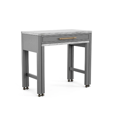 39" Gardenside Rectangle Nested Counter Height Dining Tables White/Light Gray - HOMES: Inside + Out 9 39" Gardenside Rectangle Nested Counter Height Dining Tables White/Light Gray - HOMES: Inside + Out - Image 9