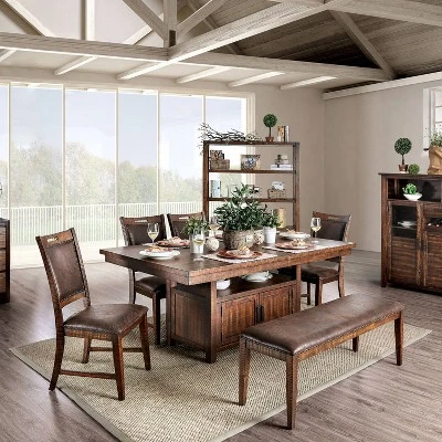 Set Of 2 Edinburgh Upholstered Dining Chairs Light Walnut - HOMES: Inside + Out 1 Set Of 2 Edinburgh Upholstered Dining Chairs Light Walnut - HOMES: Inside + Out