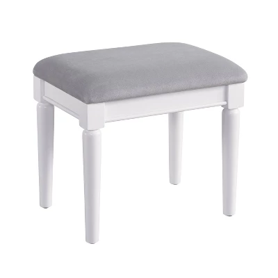 3pc Anza Multi Storage Vanity Set With Tri Fold Mirror And Stool White - HOMES: Inside + Out 2 3pc Anza Multi Storage Vanity Set With Tri Fold Mirror And Stool White - HOMES: Inside + Out - Image 2