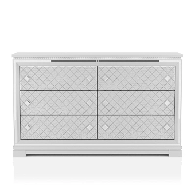 Tenaya 6 Drawer Dresser Silver - HOMES: Inside + Out 3 Tenaya 6 Drawer Dresser Silver - HOMES: Inside + Out - Image 3