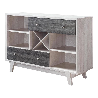 Abrama 2 Drawer Buffet White Oak/Distressed Gray - HOMES: Inside + Out 2 Abrama 2 Drawer Buffet White Oak/Distressed Gray - HOMES: Inside + Out - Image 2