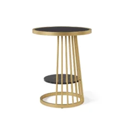 Tinful Modern Round Side Table - HOMES: Inside + Out -HOMES: Inside + Out Store GUEST 4f7688ec db35 4b42 9263 39e5cf647079