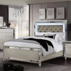 2pc Queen La Mesa Bedroom Set With Nightstand Silver - HOMES: Inside + Out -HOMES: Inside + Out Store GUEST 4ff1a668 9fe5 4118 8dd1 8b44371533cf