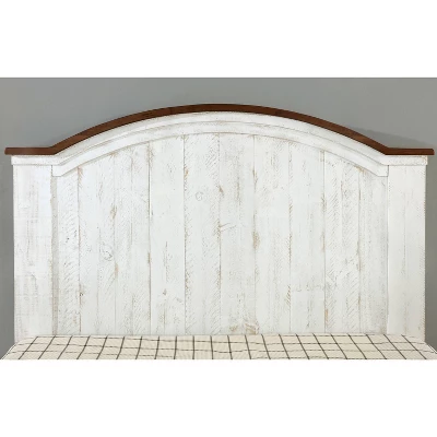 3pc Willow Rustic Bedroom Set With 2 Nightstands Distressed White/Walnut - HOMES: Inside + Out 5 3pc Willow Rustic Bedroom Set With 2 Nightstands Distressed White/Walnut - HOMES: Inside + Out - Image 5