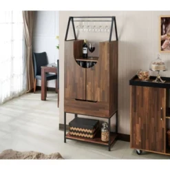 Meluse Multi Storage Wine Cabinet Light Hickory - HOMES: Inside + Out -HOMES: Inside + Out Store GUEST 50e3a919 d1eb 4a14 8509 1811d8136d7a