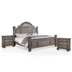 3pc Pennings Traditional Bed Set With 2 Nightstands Gray - HOMES: Inside + Out 29 3pc Pennings Traditional Bed Set With 2 Nightstands Gray - HOMES: Inside + Out -HOMES: Inside + Out Store GUEST 523f4974 e2b4 4ac8 b2d2 d74d6865ad86